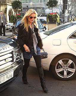 Pictures of Kate Moss Heading Into a London Hotel