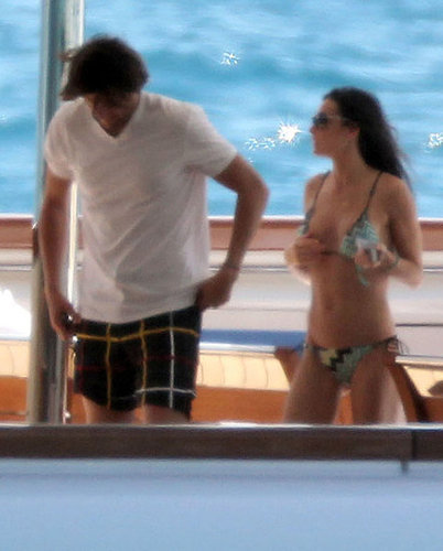 Pictures of Demi Moore in a Bikini Yachting With Ashton Kutcher in St. Barts