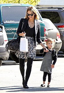 Pictures of Jessica Alba and Honor at Lunch With Friends in LA