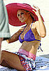 Pictures of Jenny McCarthy Wearing a Purple Bikini on a Cruise