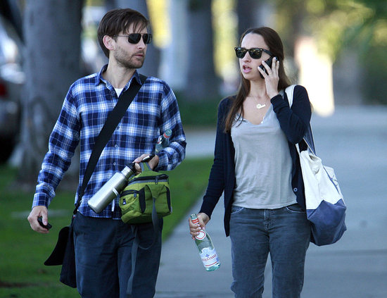 Pictures of Tobey Maguire and Jennifer Meyer Walking in LA Pictures of Tobey Maguire and Jennifer Meyer Walking in LA