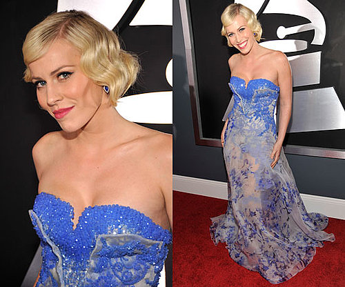 Natasha Bedingfield in blue floral gown Grammys 2011