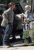 Pictures of Gwen Stefani, Gavin Rossdale, Zuma Rossdale, and Kingston Rossdale on Super Bowl Sunday in LA