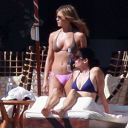 Jennifer Aniston and Courteney Cox soaked up the sun together during a February 2010 escape to Mexico.
Jennifer Aniston and Courteney Cox soaked up the sun together during a February 2010 escape to Mexico.