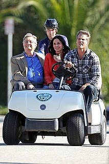 Pictures of Courteney Cox and the Cougar Town Cast Shooting a Funny Scene in LA
