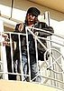 Pictures of Johnny Depp on Balcony of Four Seasons Hotel in LA