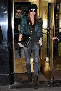 Pictures of Victoria Beckham and David Beckham Leaving Their NYC Hotel