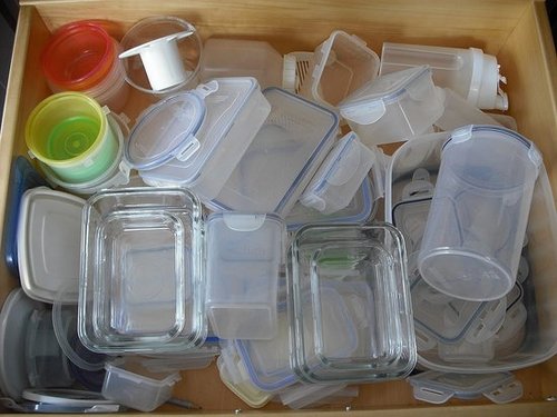 How do you store your plastic containers? 
