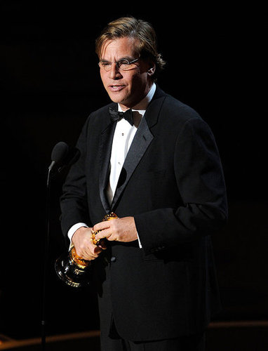 Picture and Quotes From Aaron Sorkin About Mark Zuckerberg in 2011 Oscars Press Room 2011-02-27 20:07:29