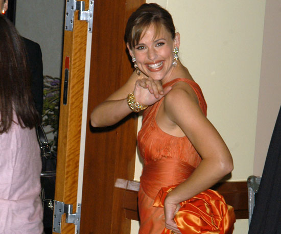 Presenter Jennifer Garner was all smiles backstage in 2004.
Presenter Jennifer Garner was all smiles backstage in 2004.
