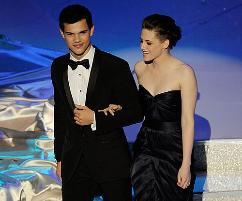 Kristen Stewart and Taylor Lautner presented at the 2010 show.
Kristen Stewart and Taylor Lautner presented at the 2010 show.