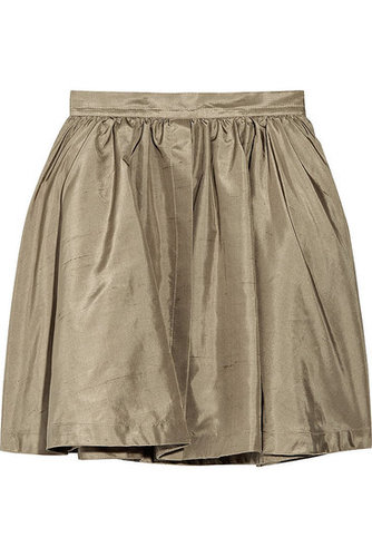 Chloé - High-waisted silk-shantung skirt
