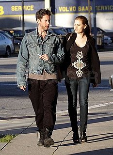 Pictures of Amy Adams and Darren Le Gallo Out For Lunch and Visiting a Mechanic in LA