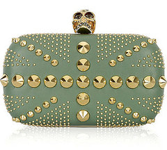 Investment Buy: Alexander McQueen Gold Skull and Stud Clutch Investment Buy: Alexander McQueen Gold Skull and Stud Clutch