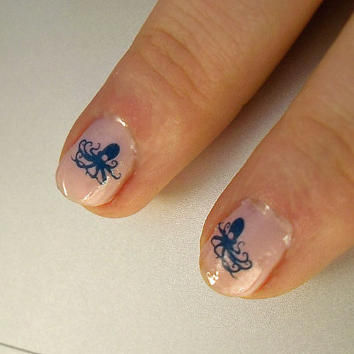 Cute New Octopus Nail Tattoos