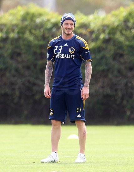 David Beckham Handsomely Hits the Field For Practice David Beckham Handsomely Hits the Field For Practice
