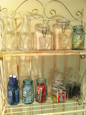 Old Jars for Kitchen Organization