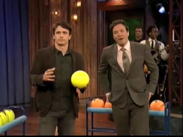 James Franco and Jimmy Fallon Play Life-Sized Ski Ball