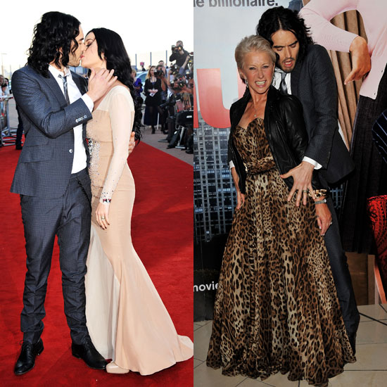 Russell Brand Has Kisses For Wife Katy Perry at His UK Arthur Premiere Russell Brand Has Kisses For Wife Katy Perry at His UK Arthur Premiere