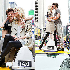 Anja Rubik and Fiance Sasha Knezevic Pose For DKNY in New York Anja Rubik and Fiance Sasha Knezevic Pose For DKNY in New York