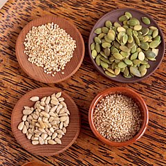 Calories in Pumpkin Seeds, Chia Seeds, Sunflower Seeds, and Flaxseeds