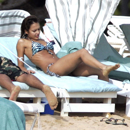 In January 2006, Jessica Alba took a break from playing in the surf during a trip to the Aloha State.
In January 2006, Jessica Alba took a break from playing in the surf during a trip to the Aloha State.