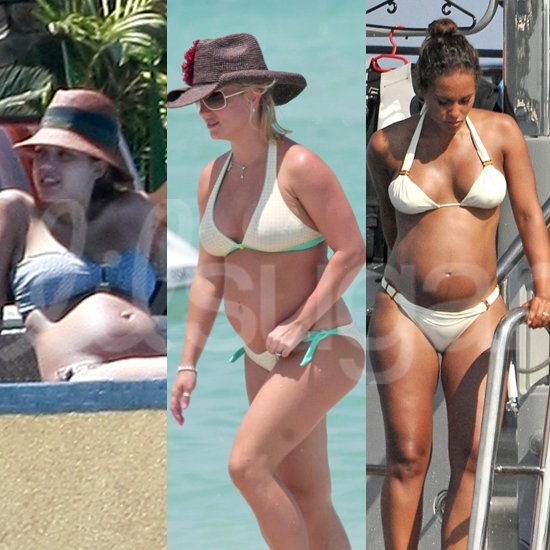 Pictures of Pregnant Celebrities in Bikinis