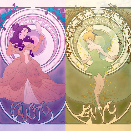 Disney Princesses as Seven Deadly Sins Art Disney Princesses as Seven Deadly Sins Art