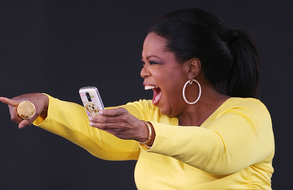 With a point, Oprah kicked off season 24 of The Oprah Winfrey Show in 2009. 
