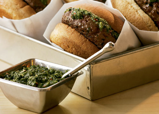 South Beach Diet Chimichurri Burgers