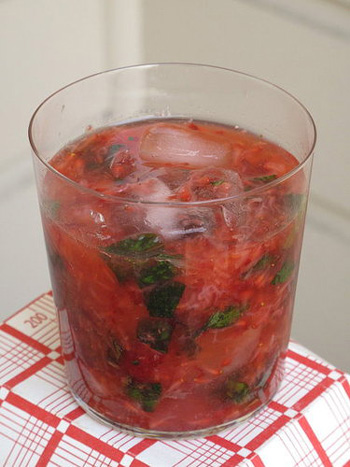 Strawberry-Ginger Caipirosca Strawberry-Ginger Caipirosca