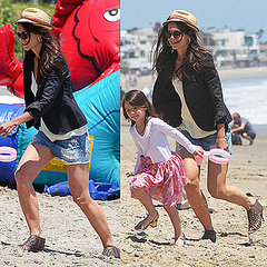 Katie Holmes and Suri Cruise Beach Style
