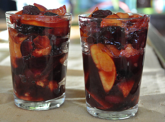 Peaches With Balsamic Cherries Peaches With Balsamic Cherries