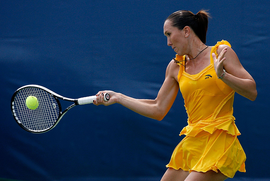 Jelena Jankovic wore a yellow tutu-inspired tennis dress in 2009.
Jelena Jankovic wore a yellow tutu-inspired tennis dress in 2009.