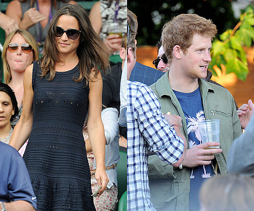 Pictures of Pippa Middleton in See-Through Crochet Dress at Wimbledon and Prince Harry at Wireless Festival