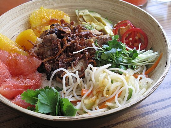 Caramel citrus noodle bowl
