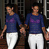 Katie Holmes Wears White Jeans in Miami