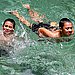 Swimming builds social skills.