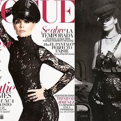 Katie Holmes Gets Racy in Leather and Lace For Vogue Spain Katie Holmes Gets Racy in Leather and Lace For Vogue Spain