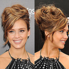 See Jessica Alba's Beehive Updo See Jessica Alba's Beehive Updo