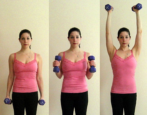 Hammer Curls to Overhead Press Hammer Curls to Overhead Press