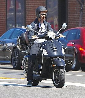 Pictures of Andrew Garfield Riding a Vespa Scooter