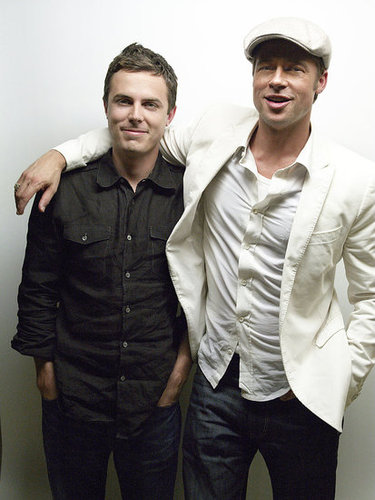 Brad Pitt put his arm around costar Casey Affleck during a portrait session for their 2007 historical piece The Assassination of Jesse James by the Coward Robert Ford.
Brad Pitt put his arm around costar Casey Affleck during a portrait session for their 2007 historical piece The Assassination of Jesse James by the Coward Robert Ford.
