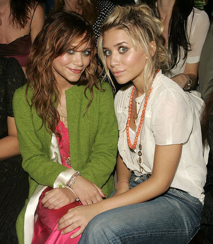 Ashley and Mary-Kate Olsen checked out the Marc Jacobs collection from the front row in September 2003.
Ashley and Mary-Kate Olsen checked out the Marc Jacobs collection from the front row in September 2003.