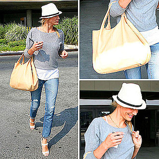 Cameron Diaz Carrying a Tod's Tote Bag