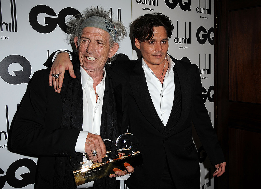 Keith Richards and Johnny Depp at the GQ Men of the Year Awards at London's Royal Opera House. Keith Richards and Johnny Depp at the GQ Men of the Year Awards at London's Royal Opera House.