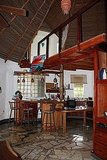 the thatched roof of the cottage I'm subletting in Punta Chame, Panama