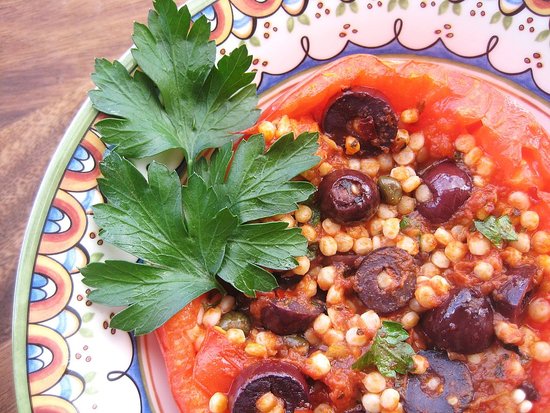 Puttanesca-Stuffed Tomatoes