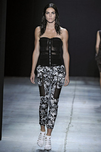 Alexander Wang's sporty play on sexy brought this sheer bustier.
Alexander Wang's sporty play on sexy brought this sheer bustier.