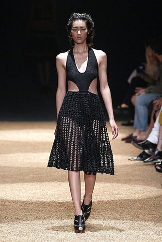 Proenza Schouler's innovative play on sexy with peekaboo, cutout knits.
Proenza Schouler's innovative play on sexy with peekaboo, cutout knits.